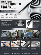 Load image into Gallery viewer, 4.5M × 9.5mm Butyl Rubber Sealant