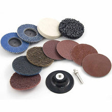 Load image into Gallery viewer, 108pcs 2Inch Roll Lock Sanding Disc Kit with Backing Pad Quick Change Discs
