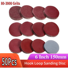 Load image into Gallery viewer, 50 Pack 150mm Hook It Disc MIXED GRITS P80- P3000
