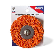 Load image into Gallery viewer, KM-Bear 75mm ORANGE Ceramic Abrasive Grain Shafted Strip Disc
