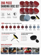 Load image into Gallery viewer, 202pc Assorted 50mm Sanding Discs
