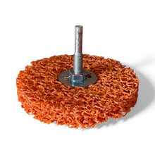 Load image into Gallery viewer, KM-Bear 100mm ORANGE Ceramic Abrasive Grain Shafted Strip Disc

