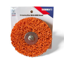 Load image into Gallery viewer, KM-Bear 100mm ORANGE Ceramic Abrasive Grain Shafted Strip Disc
