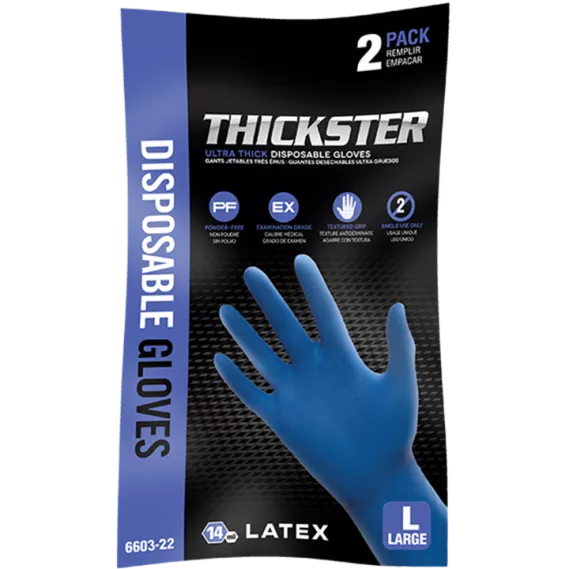 Sas Thickster Pf Latex Gloves Large (2 Pair)