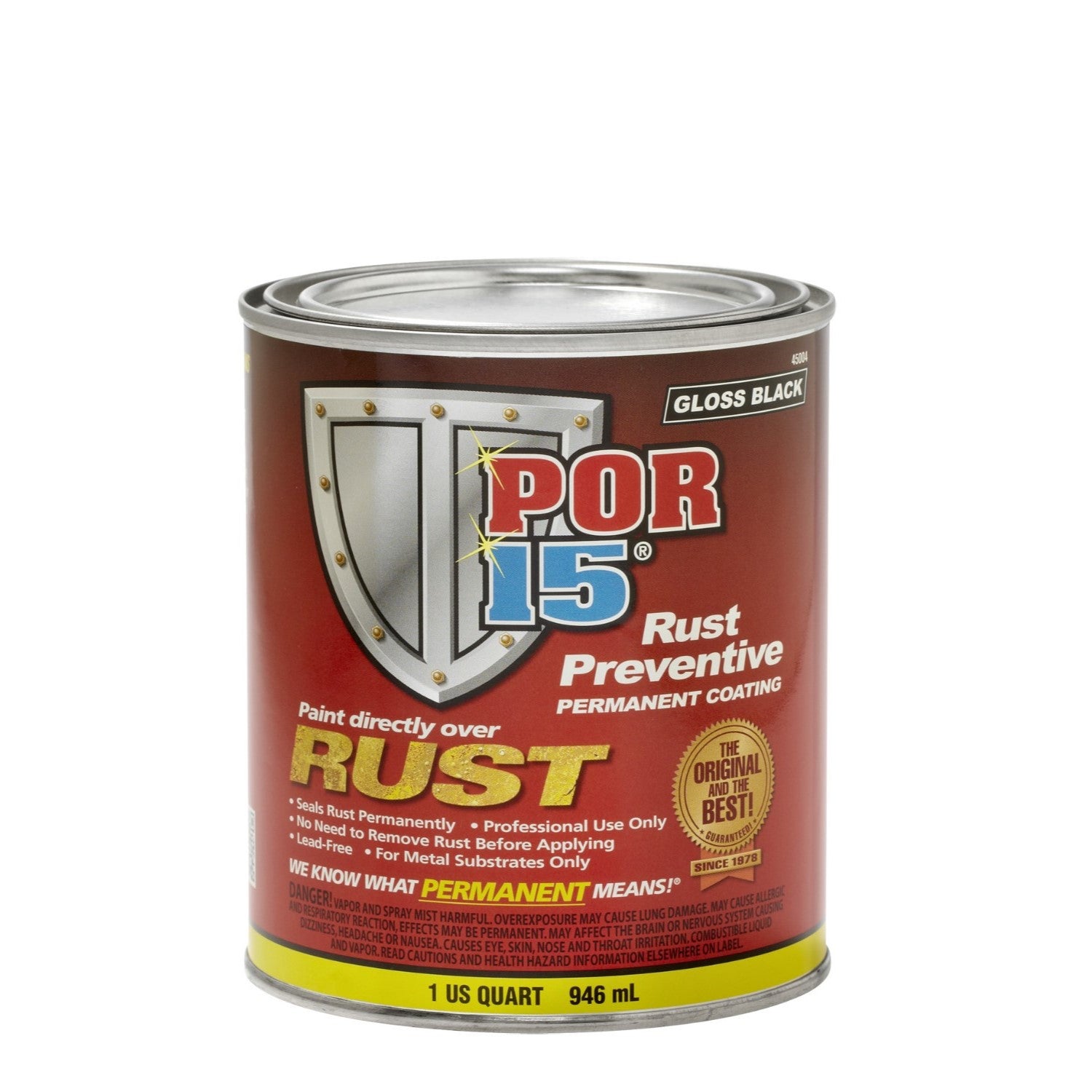 POR-15 3 Step Rust Prevention Kit, Gallon Gloss Black+Cleaner+Metal Pr