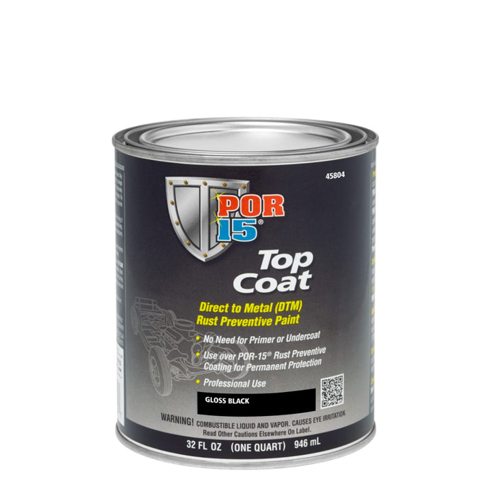 POR-15 45804 - Top Coat Paint Gloss Black Quart